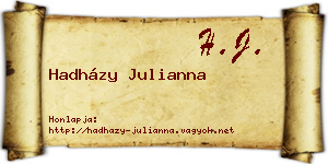Hadházy Julianna névjegykártya