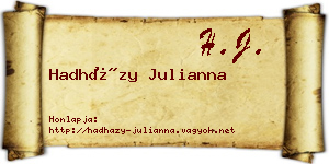 Hadházy Julianna névjegykártya