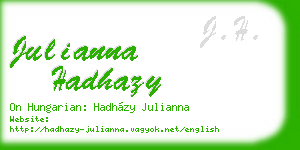 julianna hadhazy business card