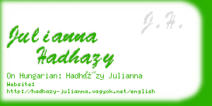 julianna hadhazy business card
